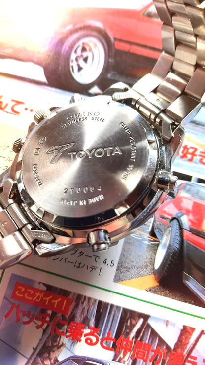 TOYOTA FORMULA 1 SEIKO CHRONOGRAPH WATCH - Back view - JDM IMPORT