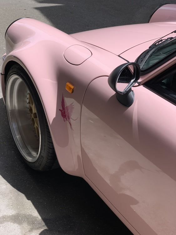 Vitaloni Sebring mirrors mounted on a Porsche 911 - Using existing base - JDM