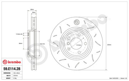 BREMBO - Sport TY3 Brake Disc (1 piece) for 350Z