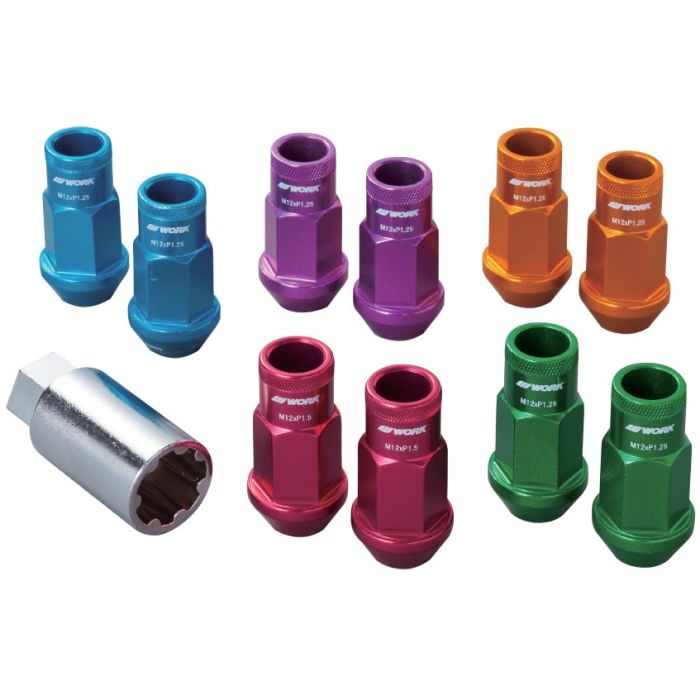 WORK Wheels - Open End Aluminium Lug Nuts