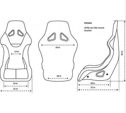 NRG Bucket Seat - PRISMA ULTRA STORM